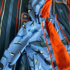 Boys Joules Bluewhales raincoat size 4T